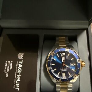 TAG Heuer Blue and Gold Watch